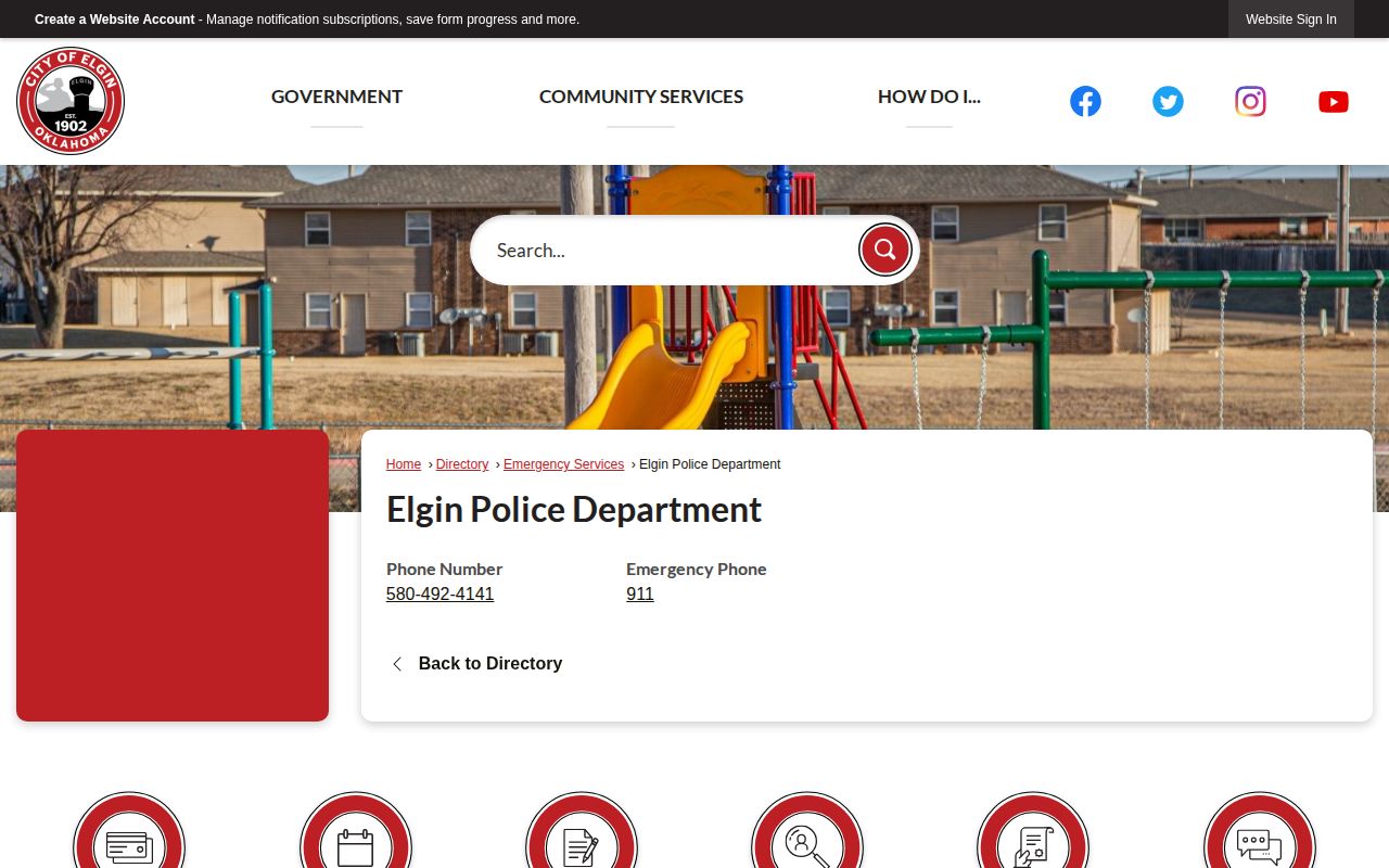 Elgin arrest record contact source from the Elgin Police Department directory